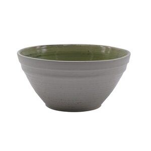 Pier 1 Imports Hand Painted Stoneware Crackle Midori Green Soup Cereal Bowl 6"
